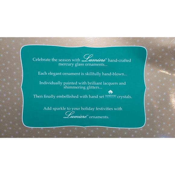 Mercury Glass Ornaments Swarovski Crystals 6 Christmas by Brass key Lumiere - Picture 7 of 7